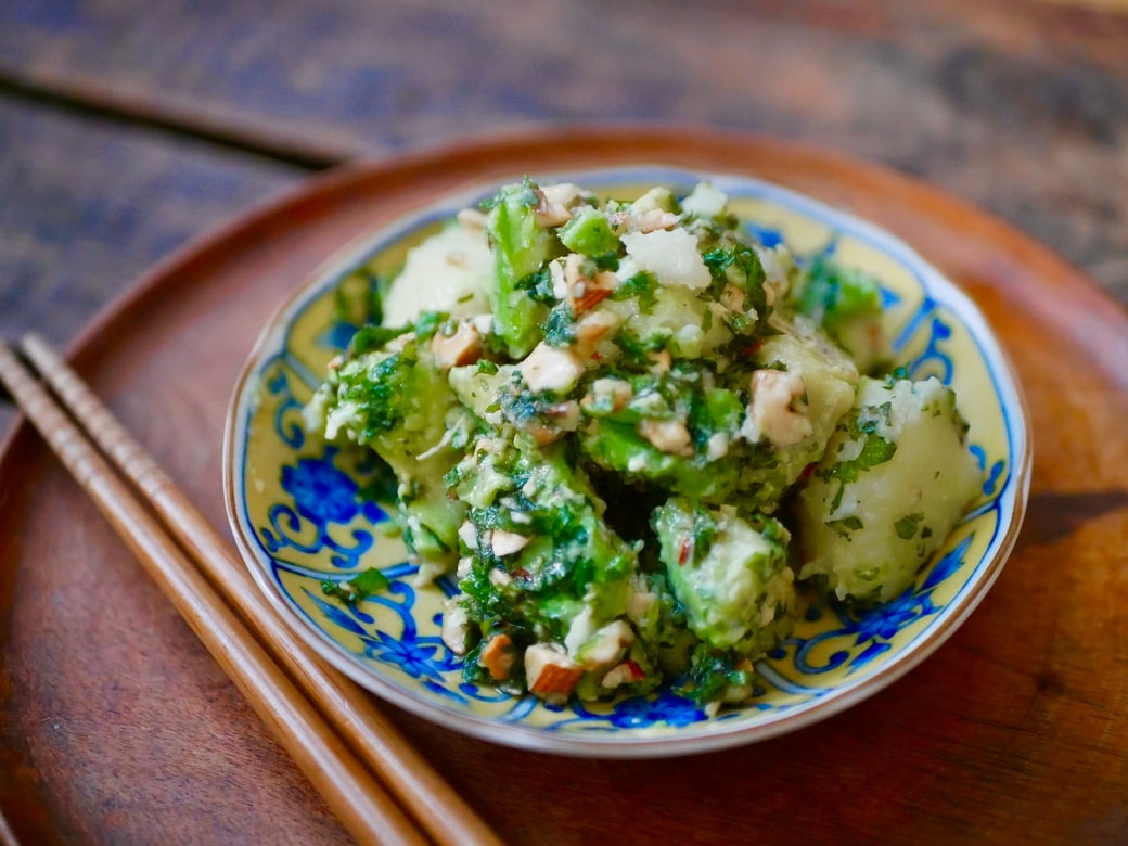 盛り付けたところ