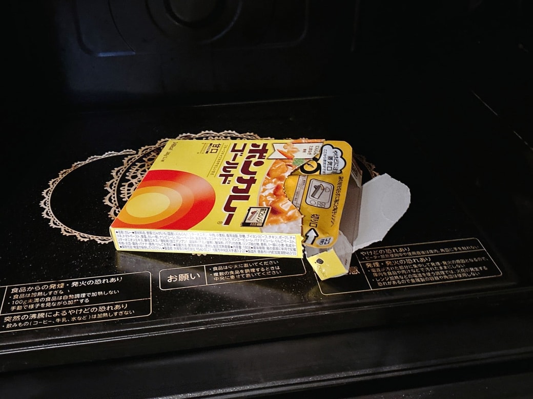 レトルトカレーを温める