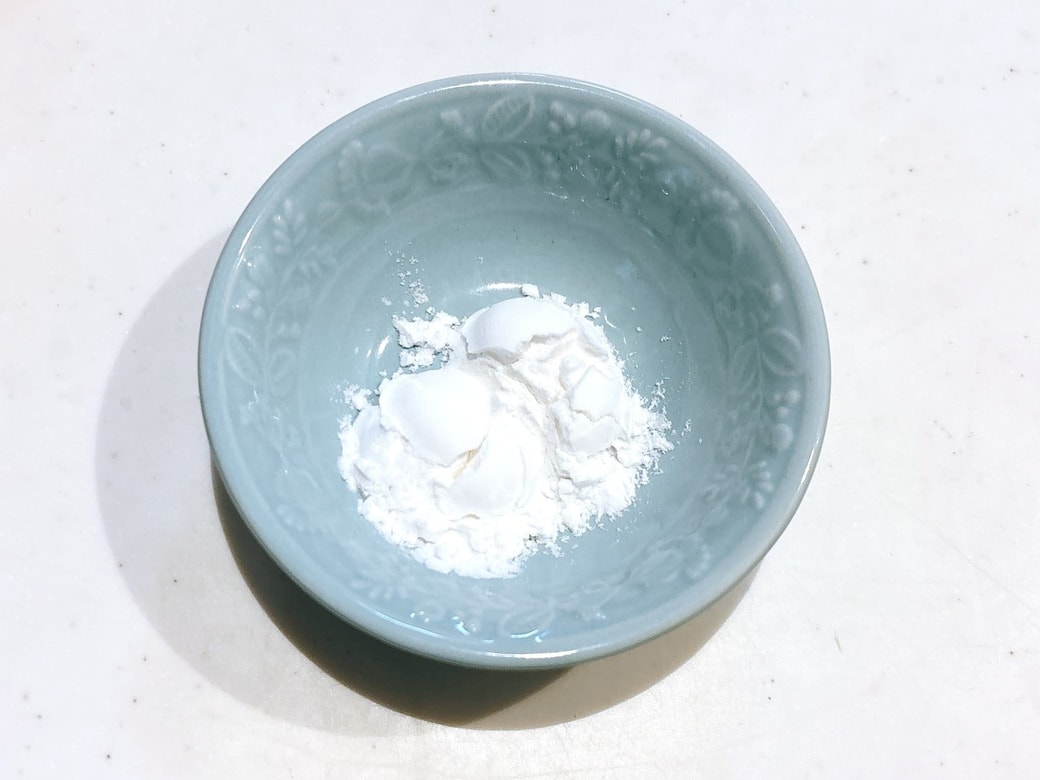 ポイントとなる片栗粉