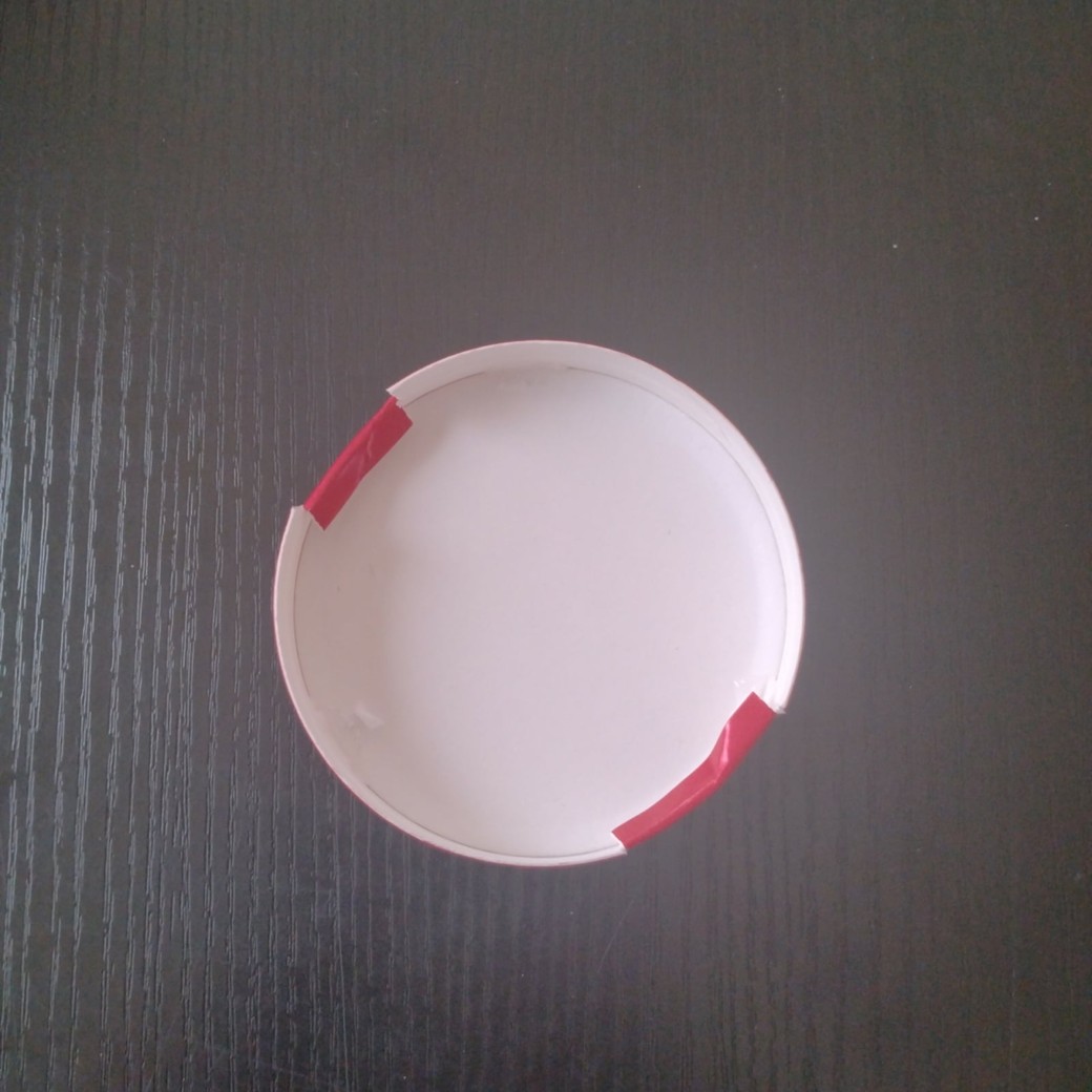 チップスターの空き容器のフタ