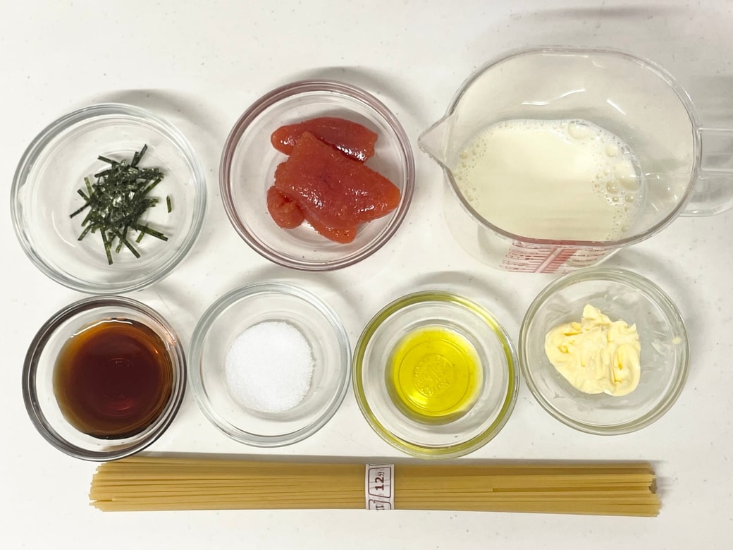 明太クリームパスタ