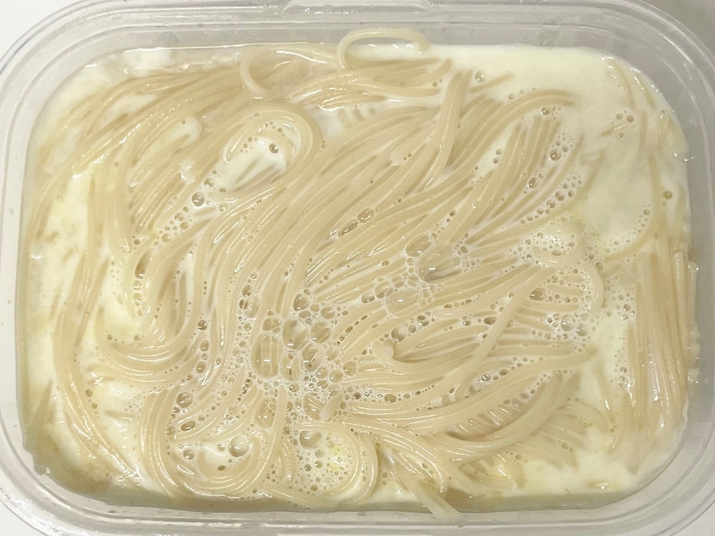 明太クリームパスタ