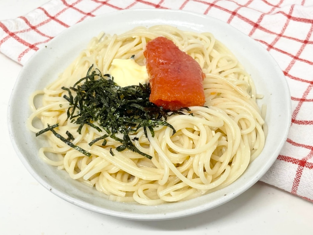 明太クリームパスタ