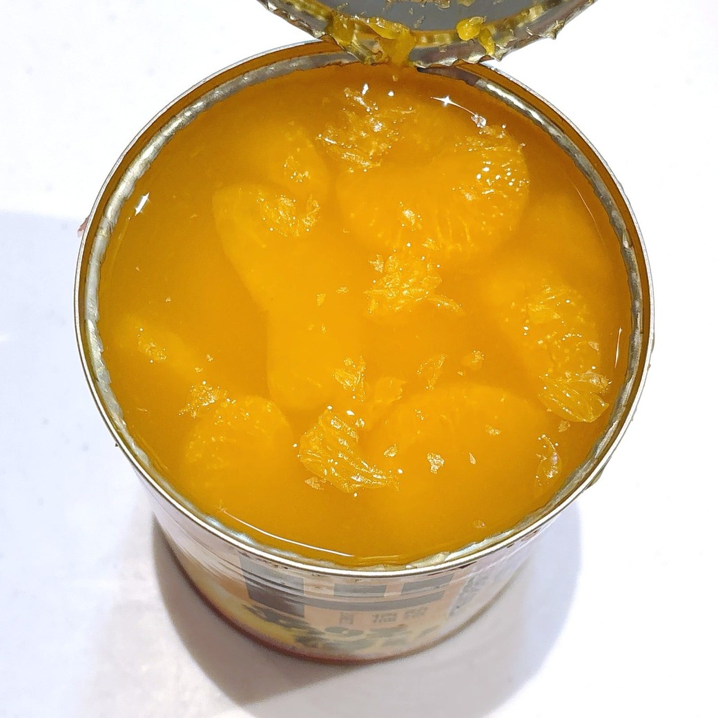 ジュースづけのみかん缶