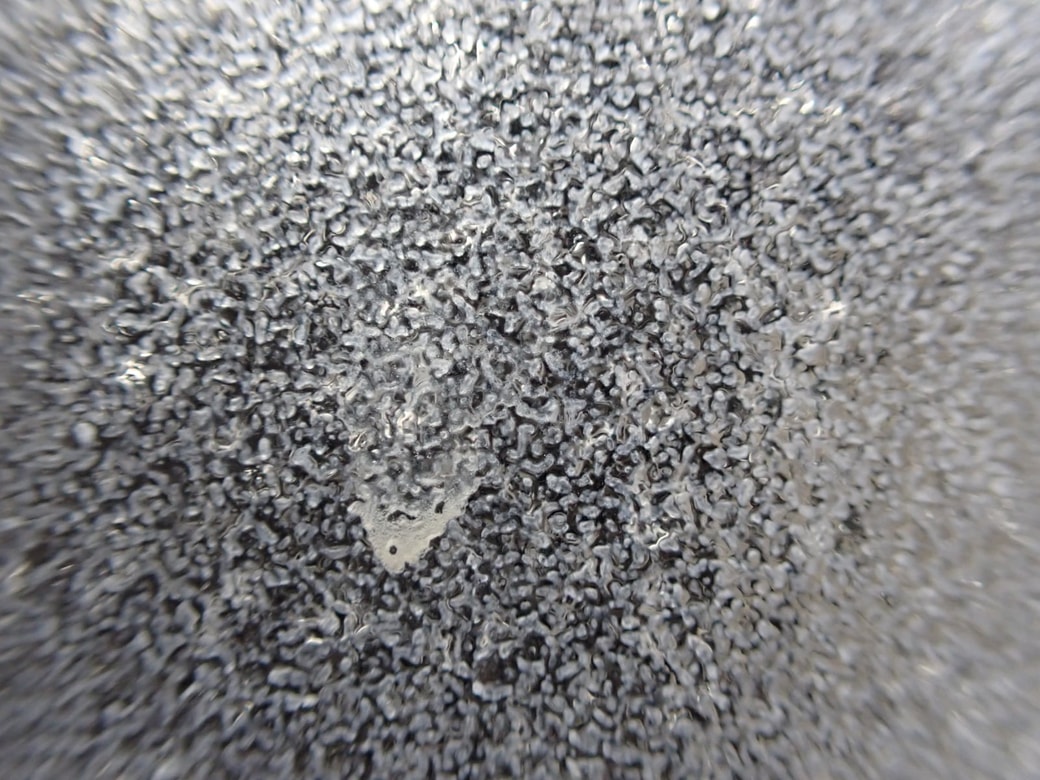 くもりガラスの汚れ