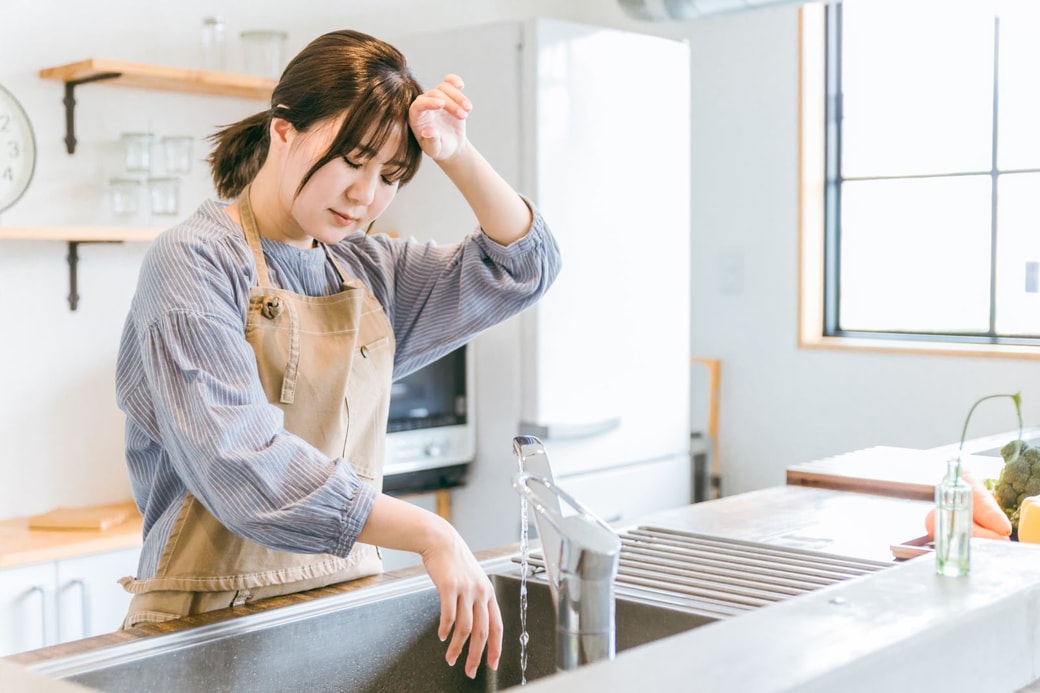 朝から家事で忙しい