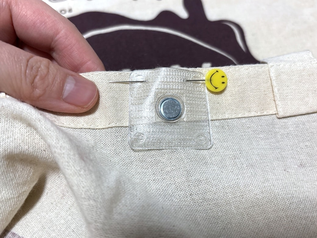 マチ針で売っておくとずれにくい