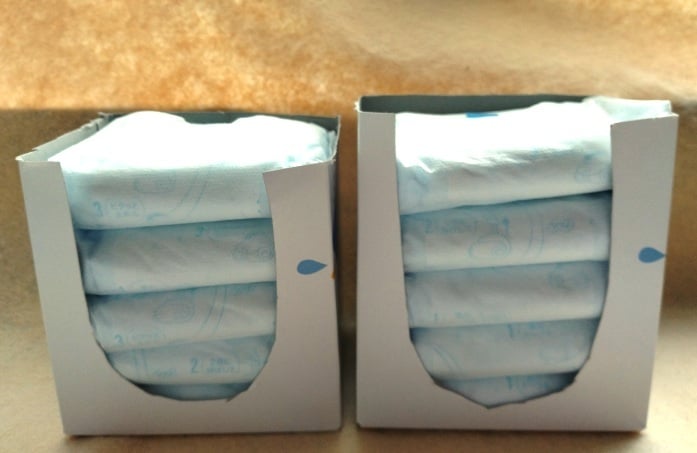 ナプキンを重ねて入れる