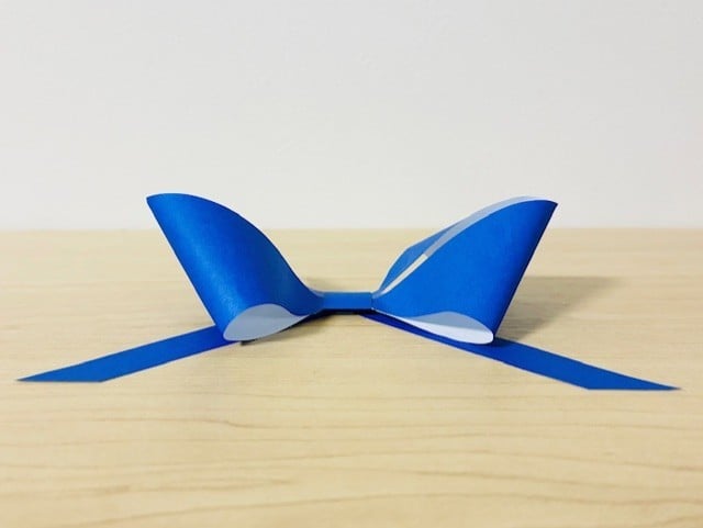 立体的なリボンが完成