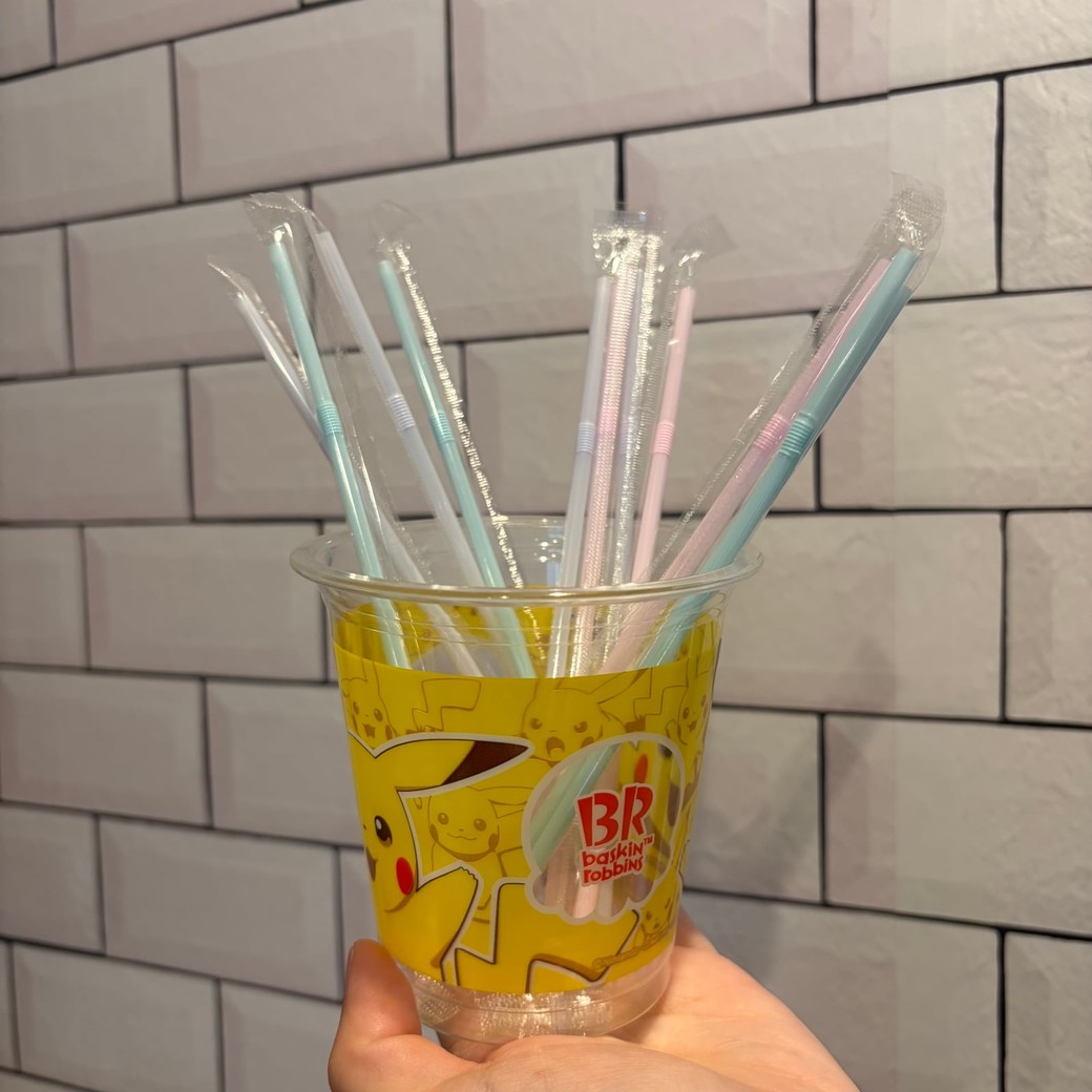 ストロー立てにしているところ