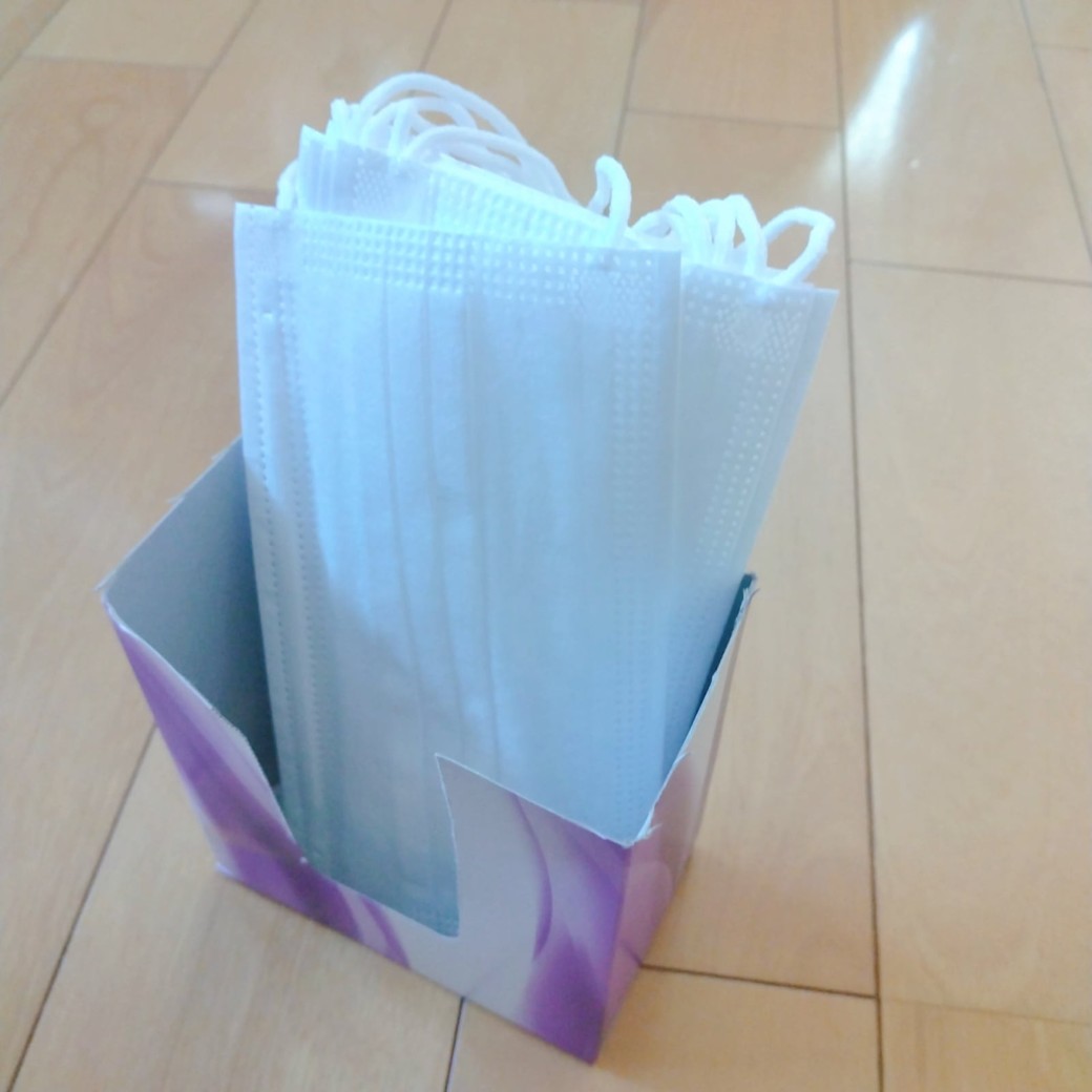 マスク入れとして活用したティッシュ箱