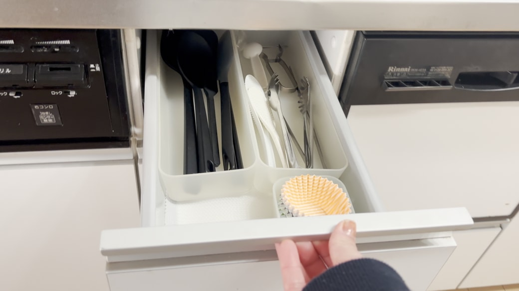 掃除後の整った引き出し