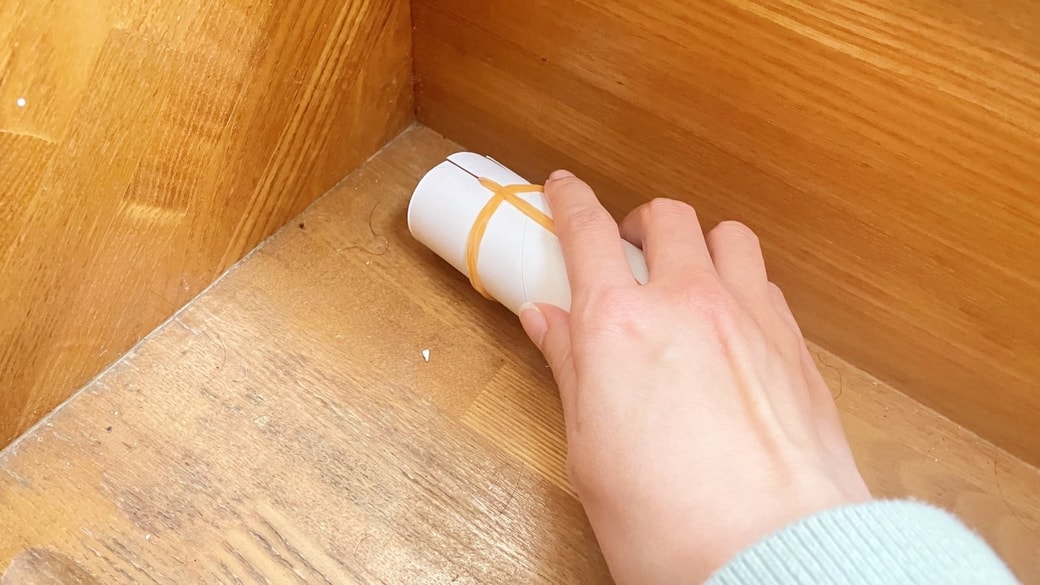 掃除をしている様子