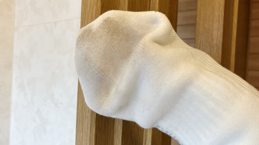 汚れがとれたヒートテック靴下