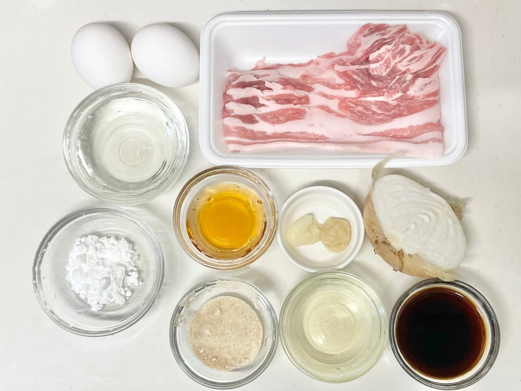 あんかけ卵の生姜焼き