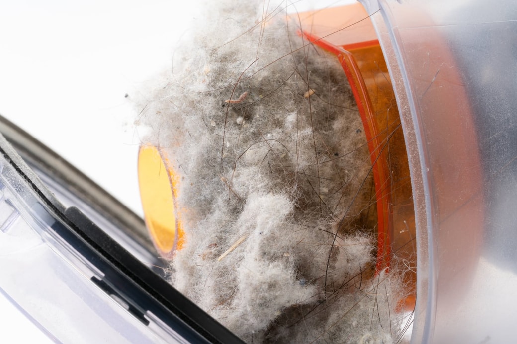 NGダストボックスにゴミが溜まっている