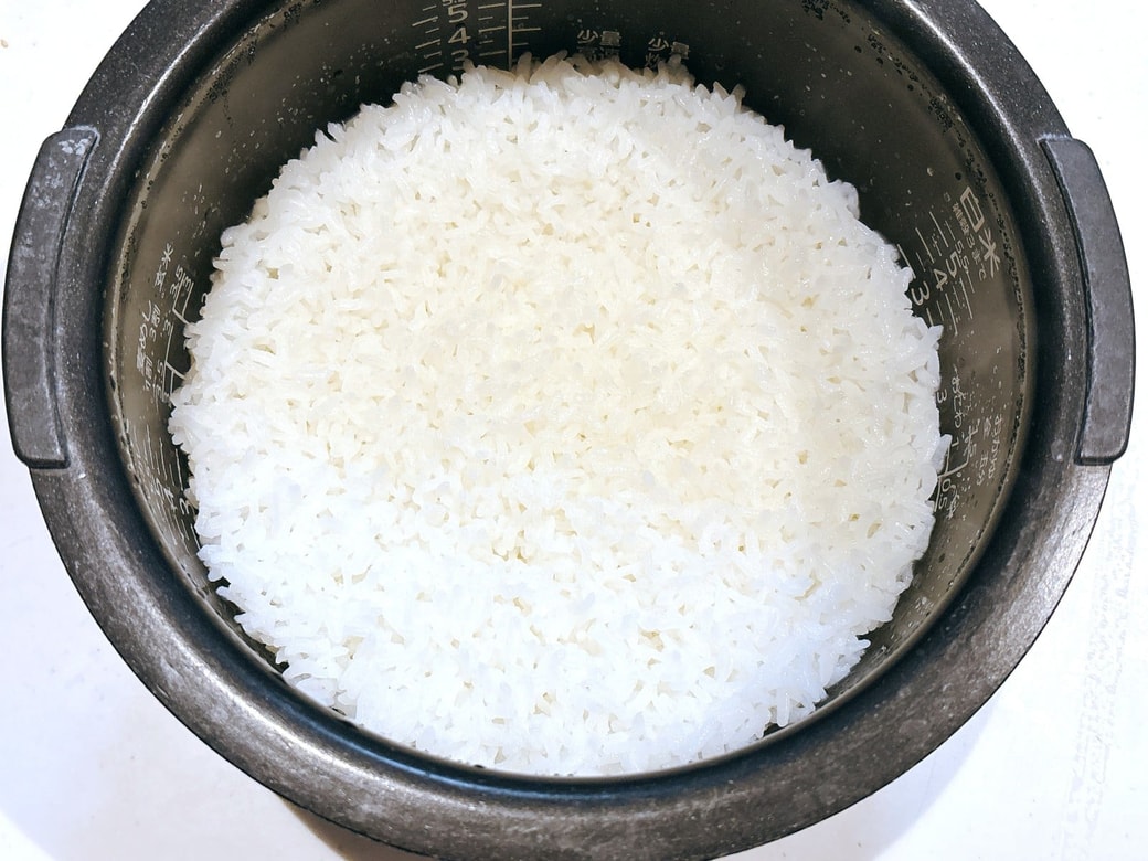 米油を加えたごはん