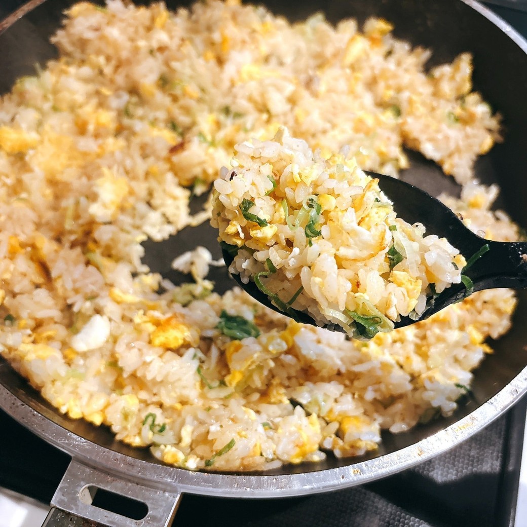 ねぎを加えて炒め合わせたらできあがり