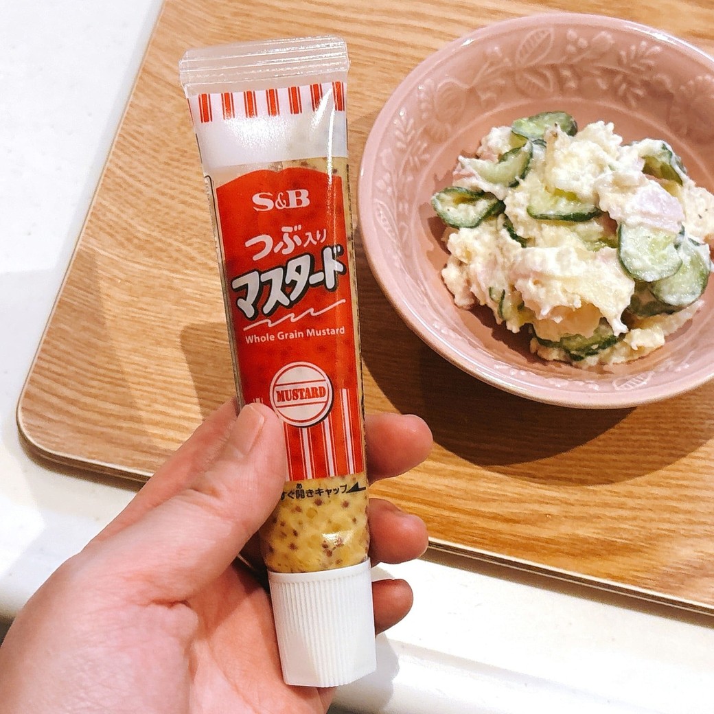ポテトサラダに加える粒マスタード