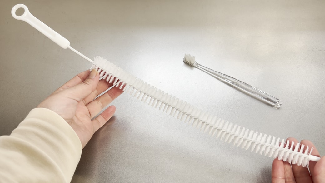 排水口の細長いブラシを活用
