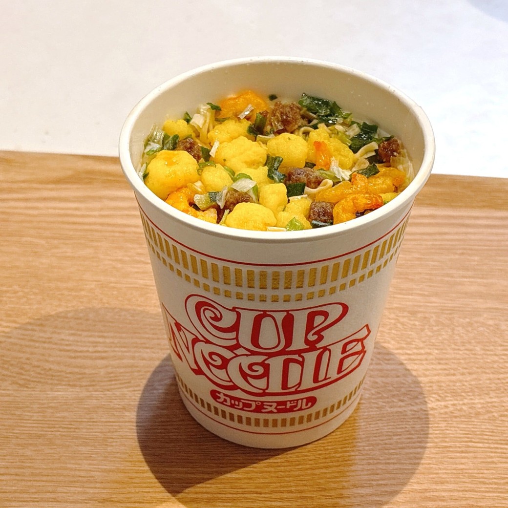 サンラータン風カップヌードルのできあがり