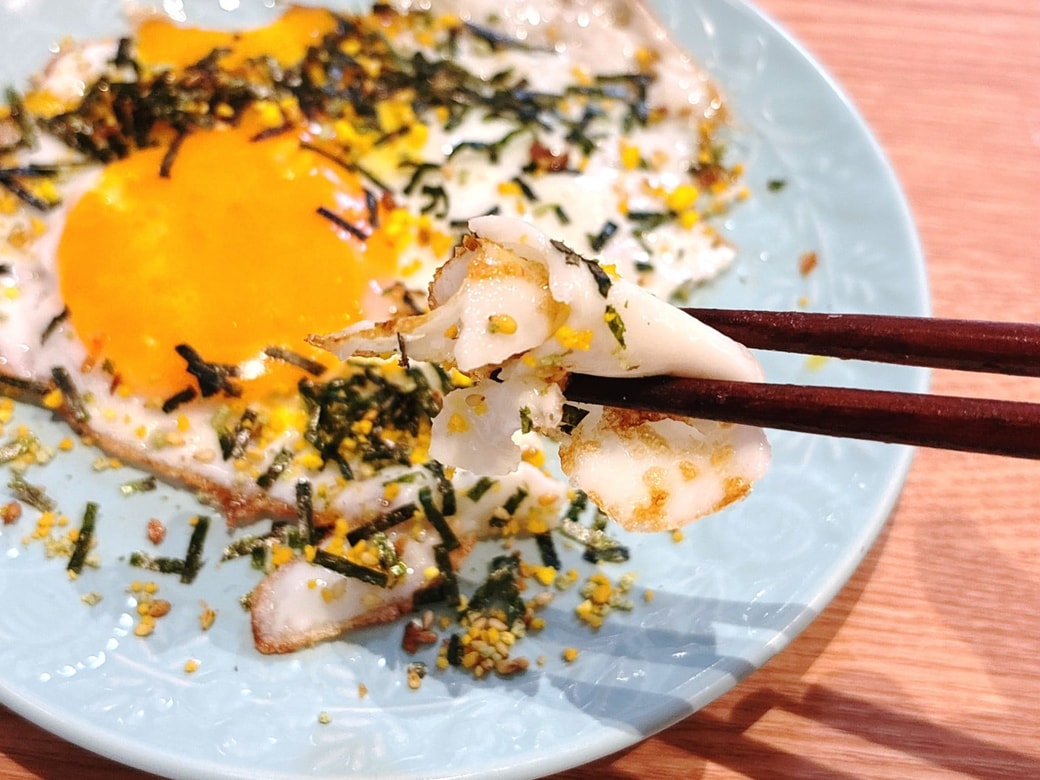 のりたまの甘さと卵がよく合う