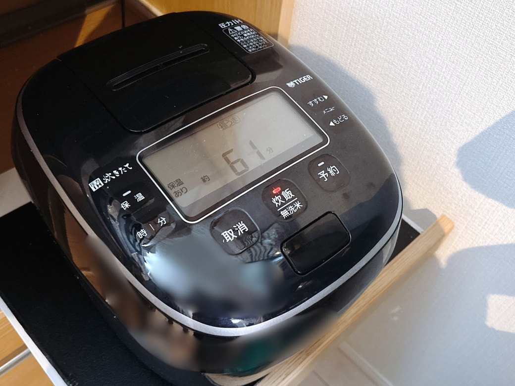 炊飯器でいつも通り炊く
