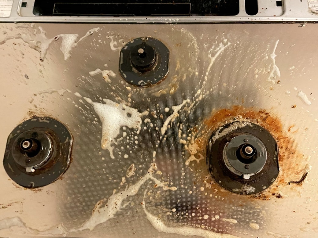 NG②洗剤を拭き取らない