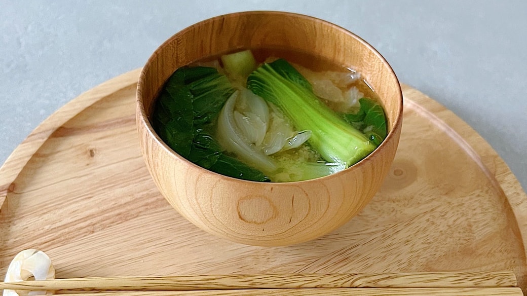 チンゲン菜みそ汁