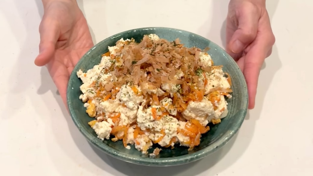 にんじんしりしりの豆腐サラダ