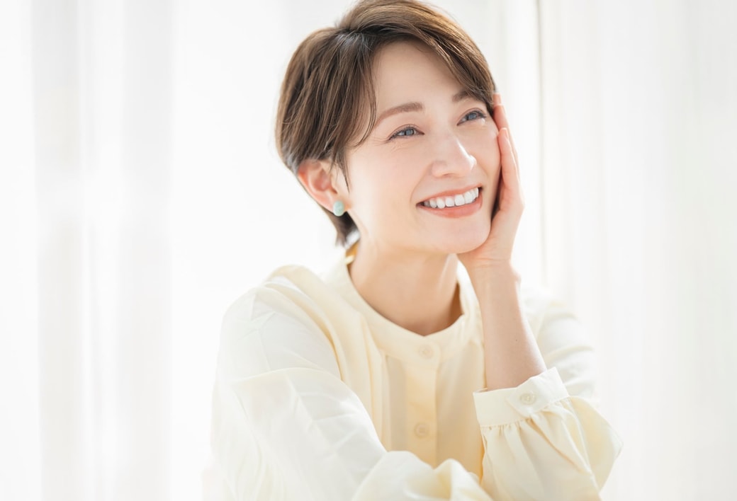 笑顔の女性