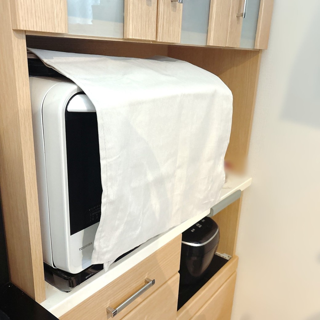 NG②電子レンジに布をかける