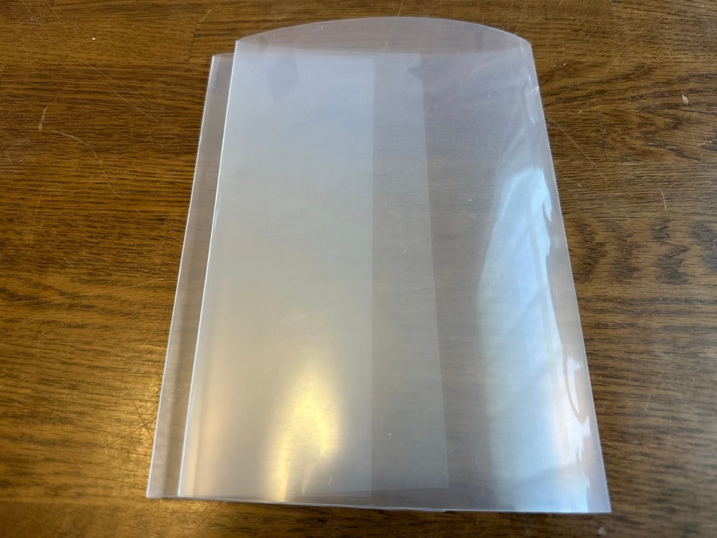 クリアファイルのブックカバー