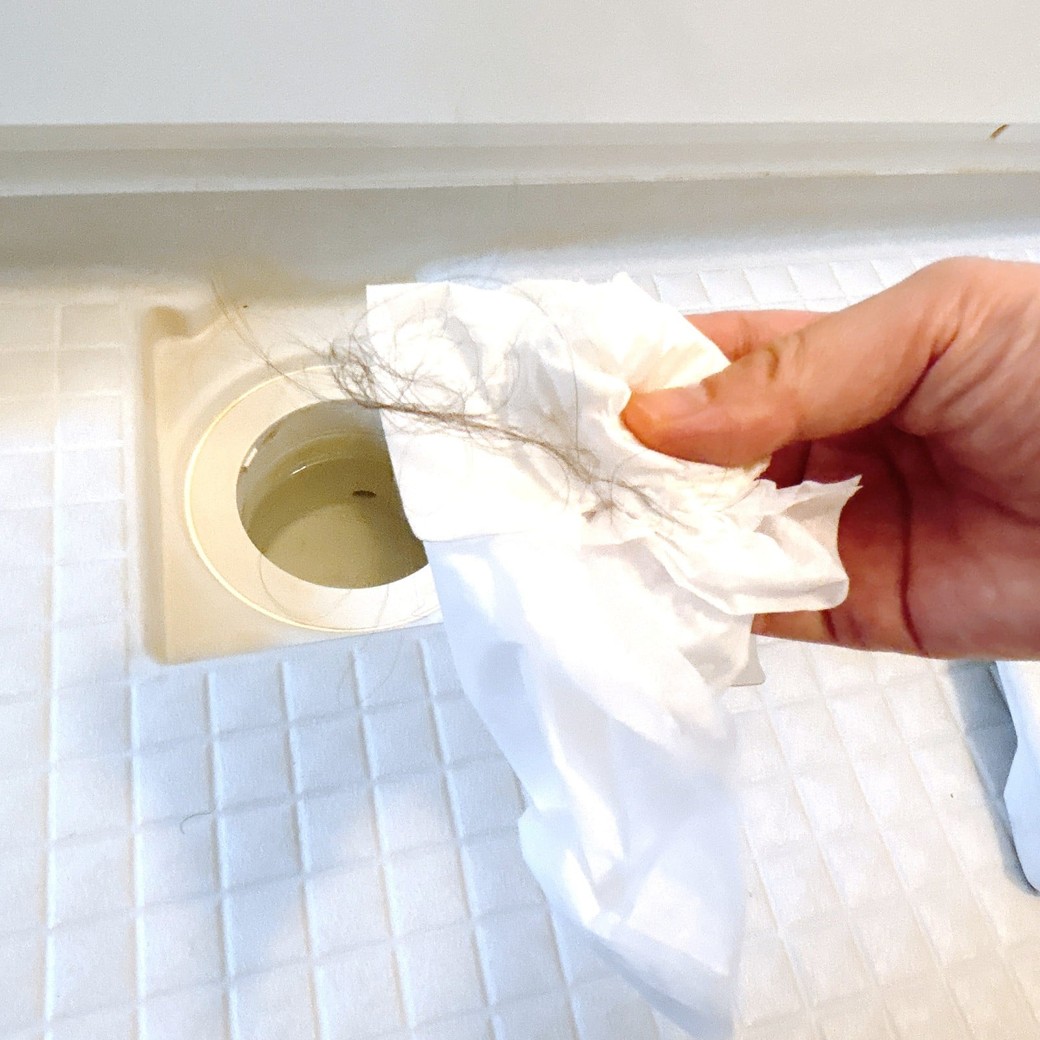 大きな汚れを取り除いておく