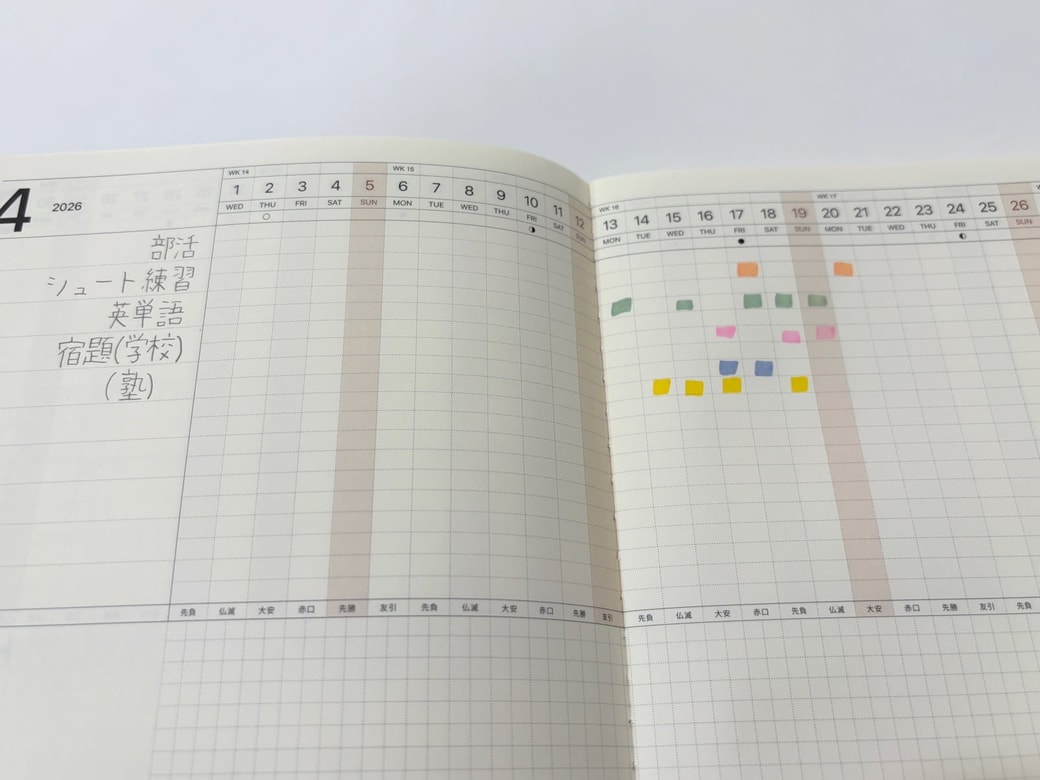 ハビットトラッカーの記録にもおすすめ