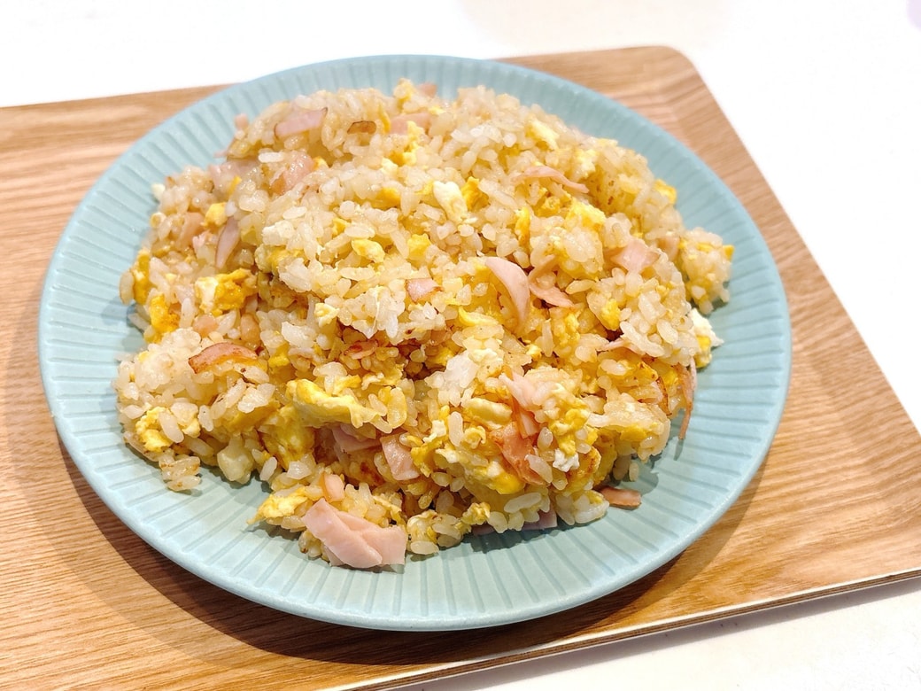 できあがったオイスターソースチャーハン