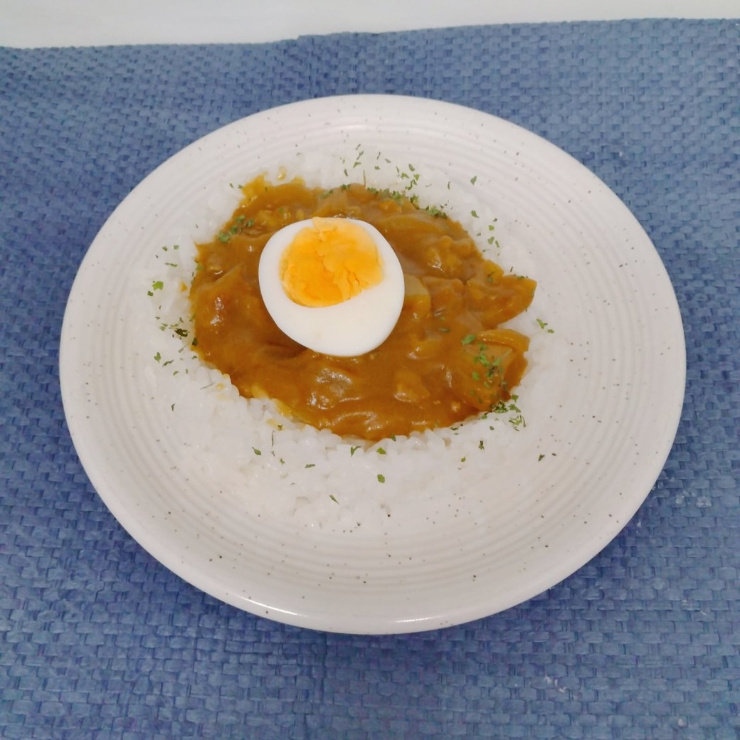 カレーを盛りつけた皿