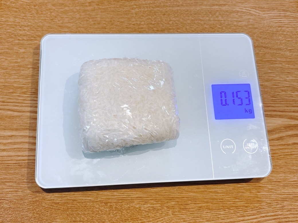 ちょうどごはん1膳分になった