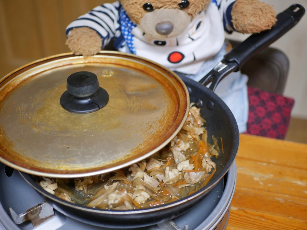 蓋をして冷ます