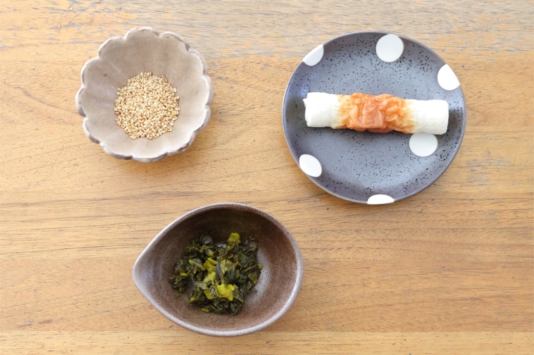 「高菜漬けとちくわのおにぎり」