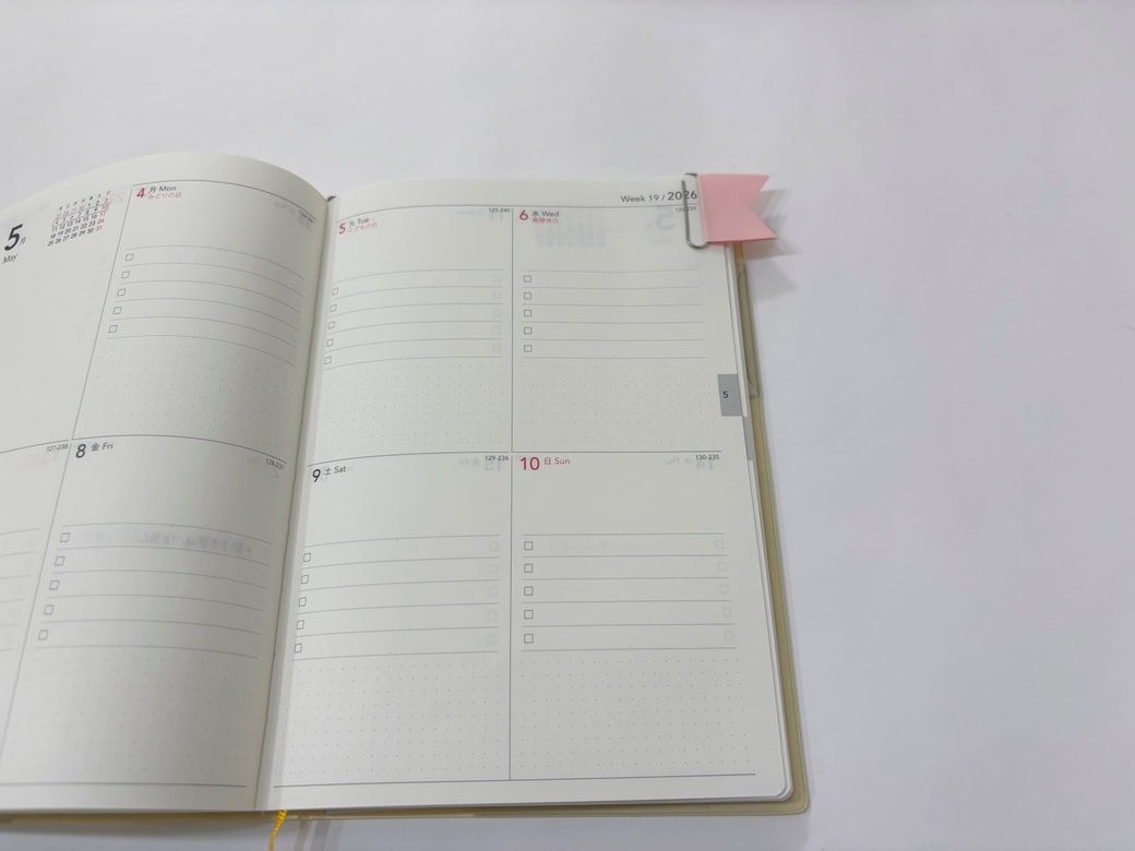 目印になりページが開きやすくなる