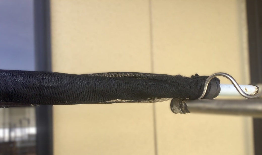 物干しざおに滑り止めを巻く