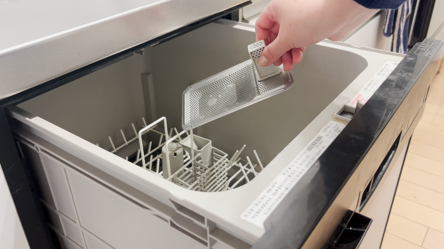 残菜フィルターを取り外す