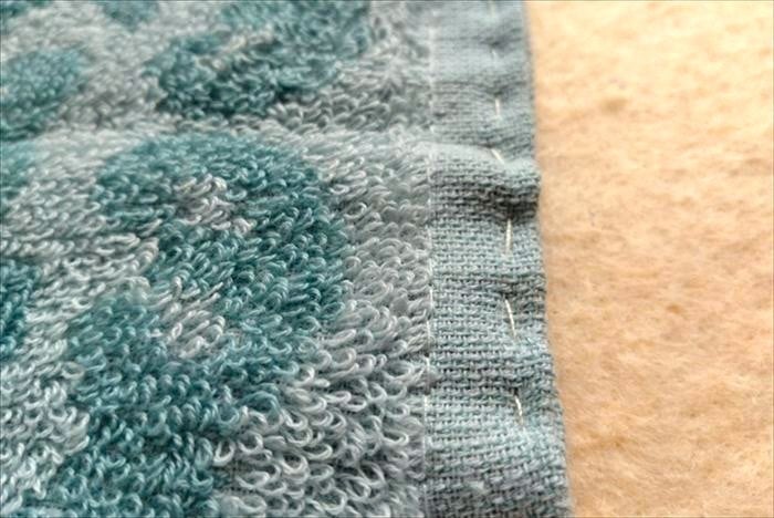 なみ縫いしたところ