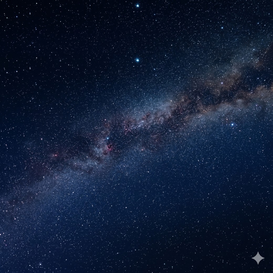 深い夜の星空