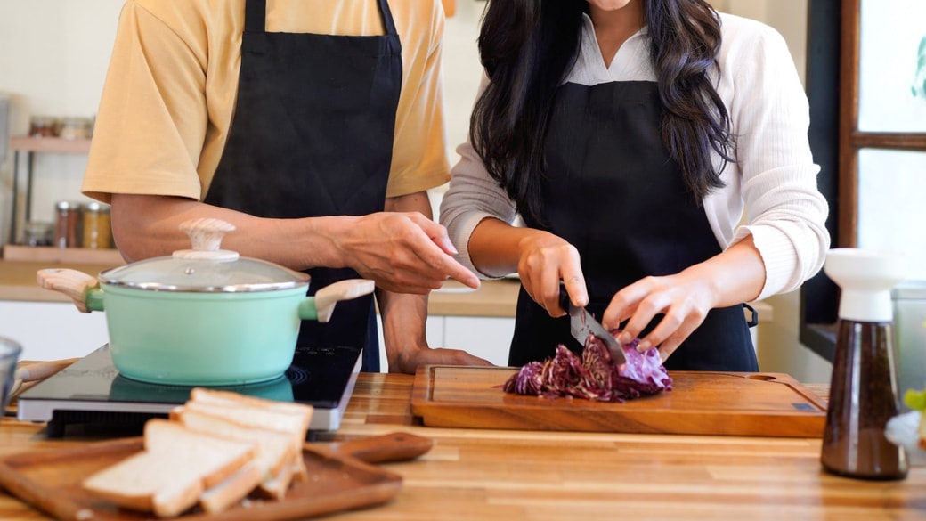 夫婦で料理