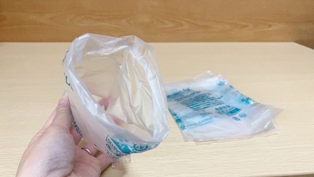 緩衝材のゴミ袋