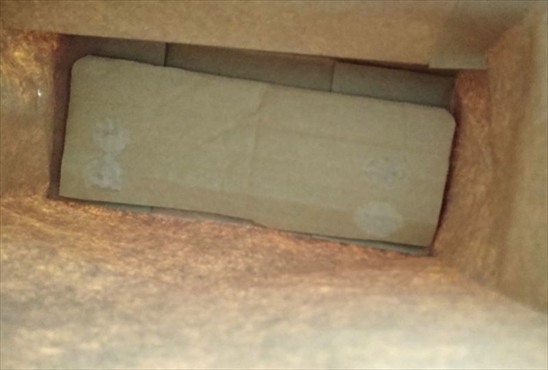 段ボールを底に入れたところ