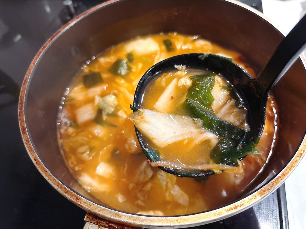 「キムチみそ汁」のできあがり