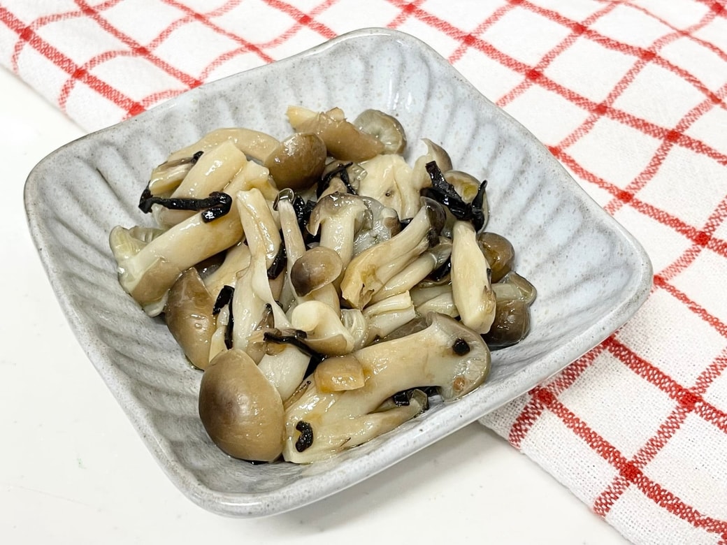 きのこの塩昆布オイル漬け